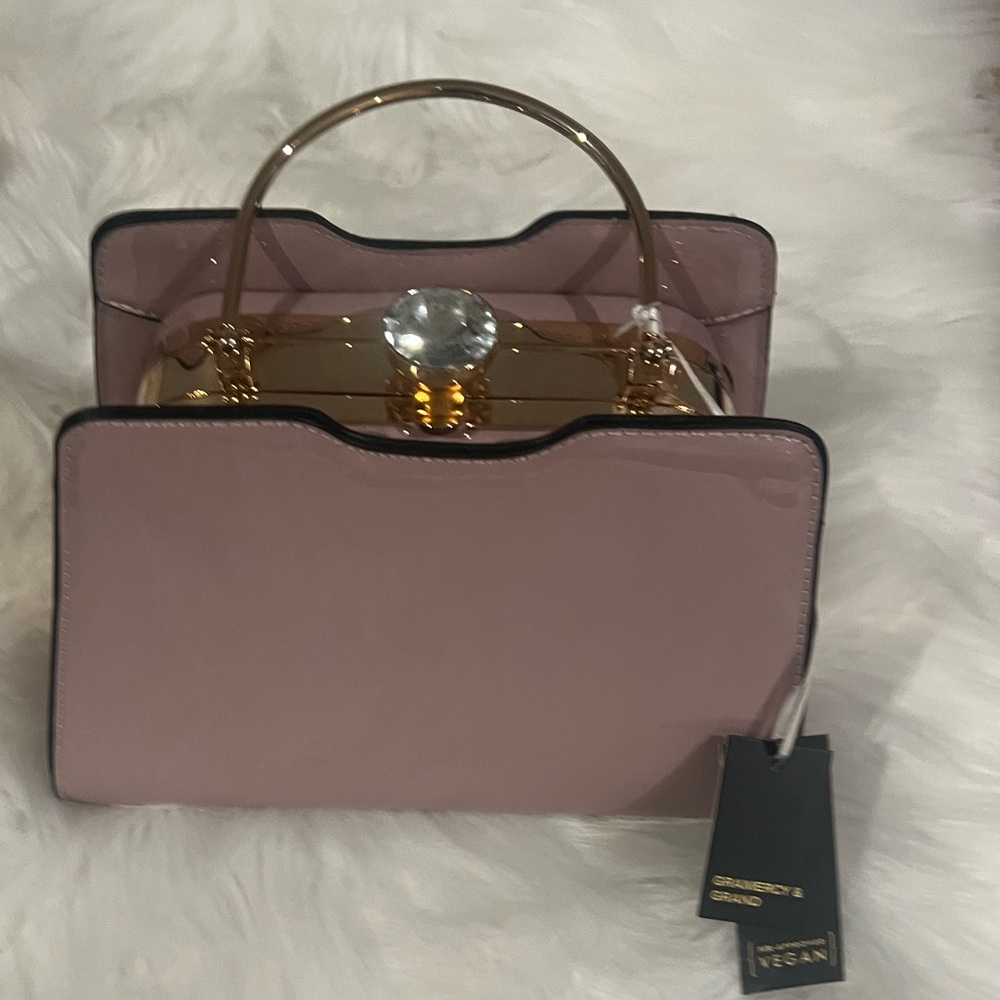 Lavender Patent Leather Handbag (Jewelry Sold Separately)